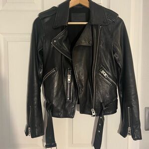 All Saints Black Balfern Biker Jacket